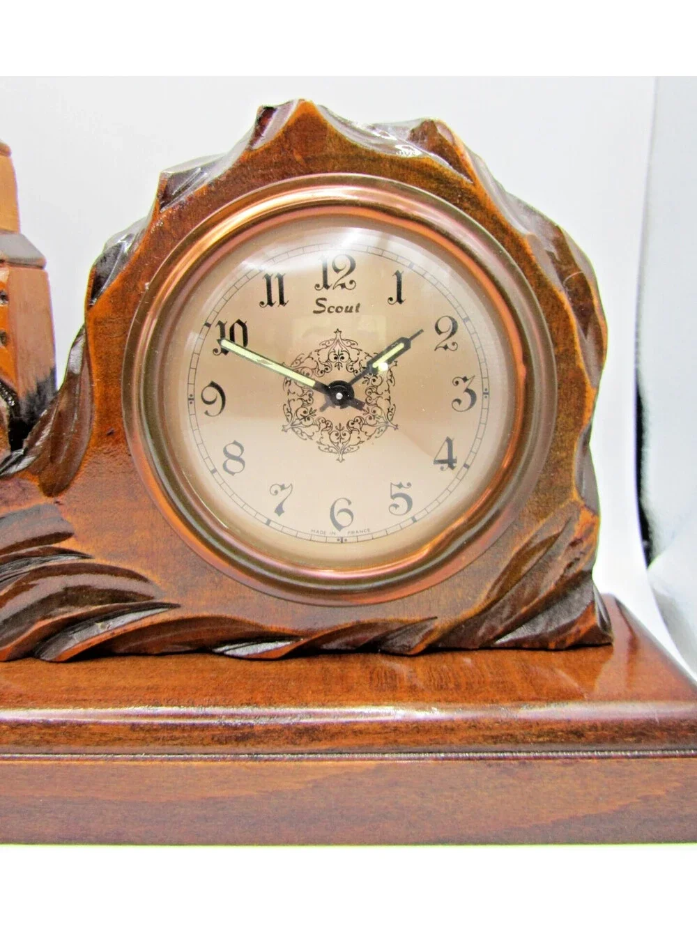 1930s Scout French Clock Hand Carved Cathedral Mountain Church